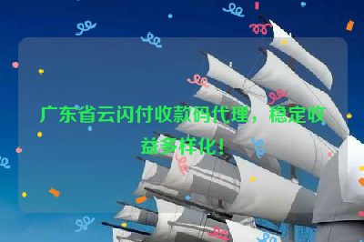 广东省云闪付收款码代理，稳定收益多样化！